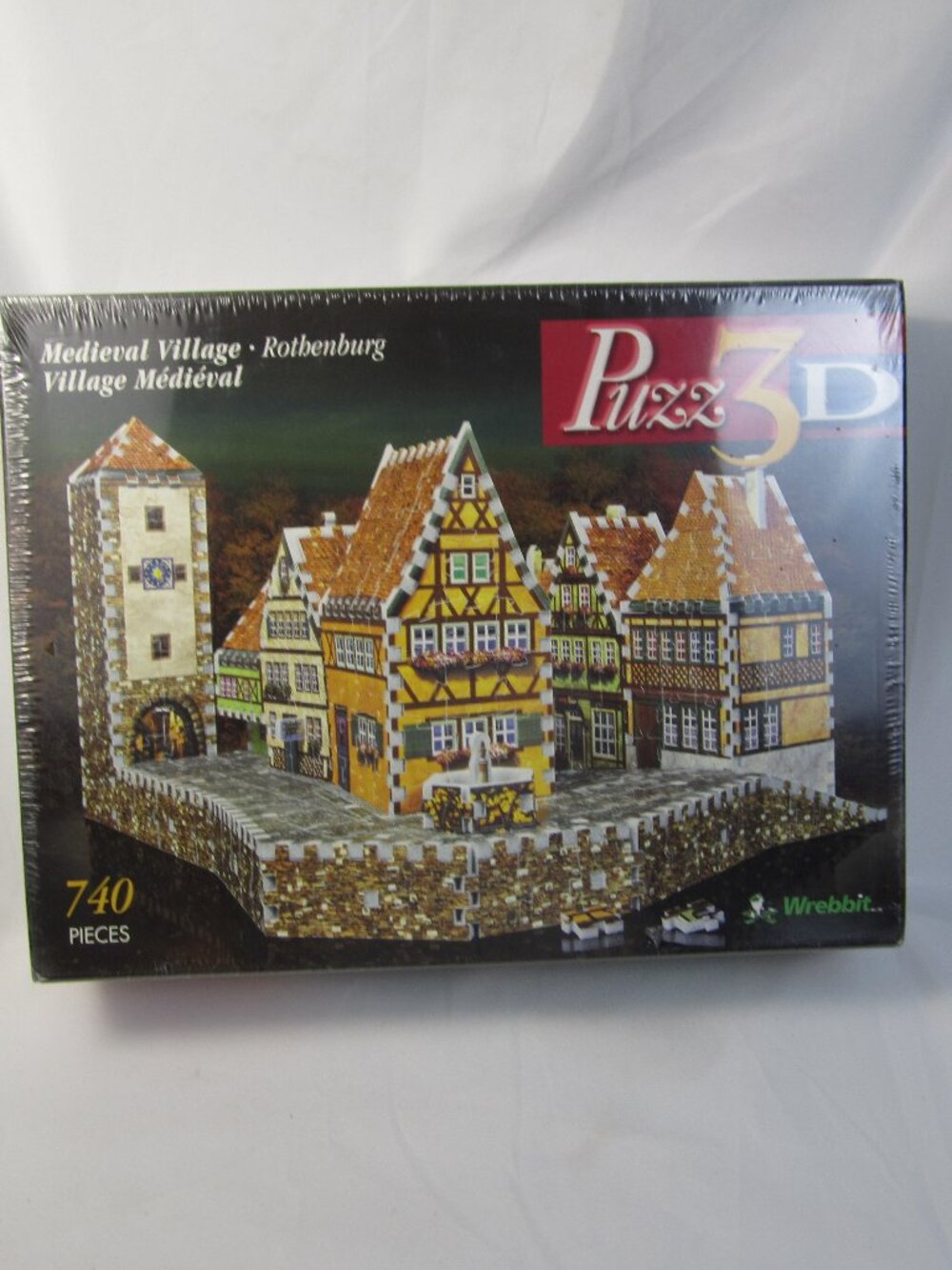 PUZZ 3D MEDIEVAL ROTHENBURG VILLAGE PUZZLE 1997 - 740 Foam Pieces - New -Sealed